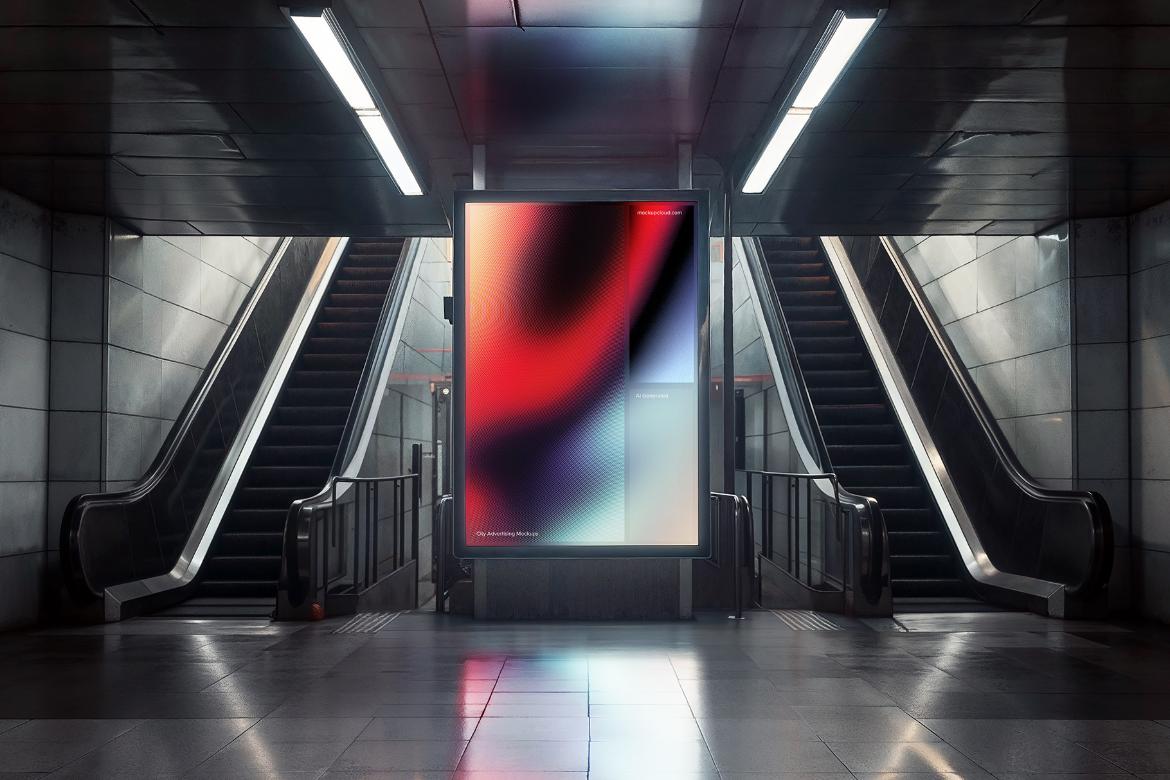 Digital Screen Advertising Mockup Scene 29