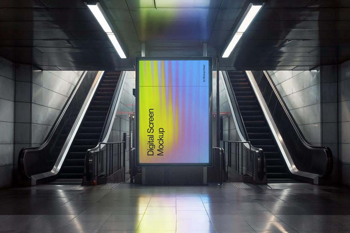 Digital Screen Advertising Mockup Scene 29