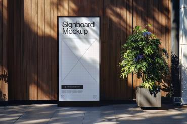 Signboard Advertising Mockup Scene 10