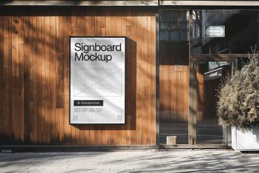 Signboard Advertising Mockup Scene 11