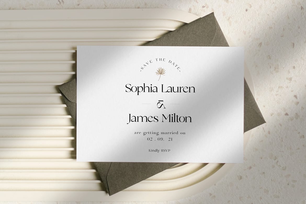Wedding 5x7 Card Photo Mockups Bundle
