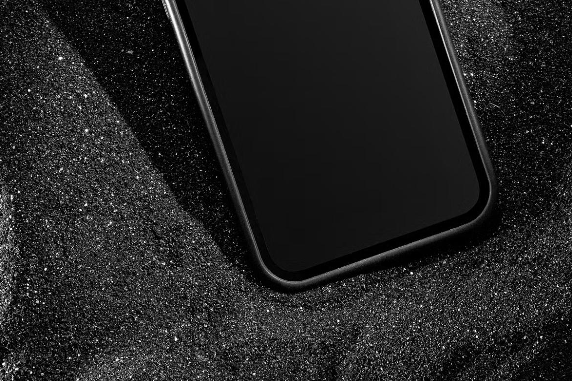 Black Sandy iPhone Mockup