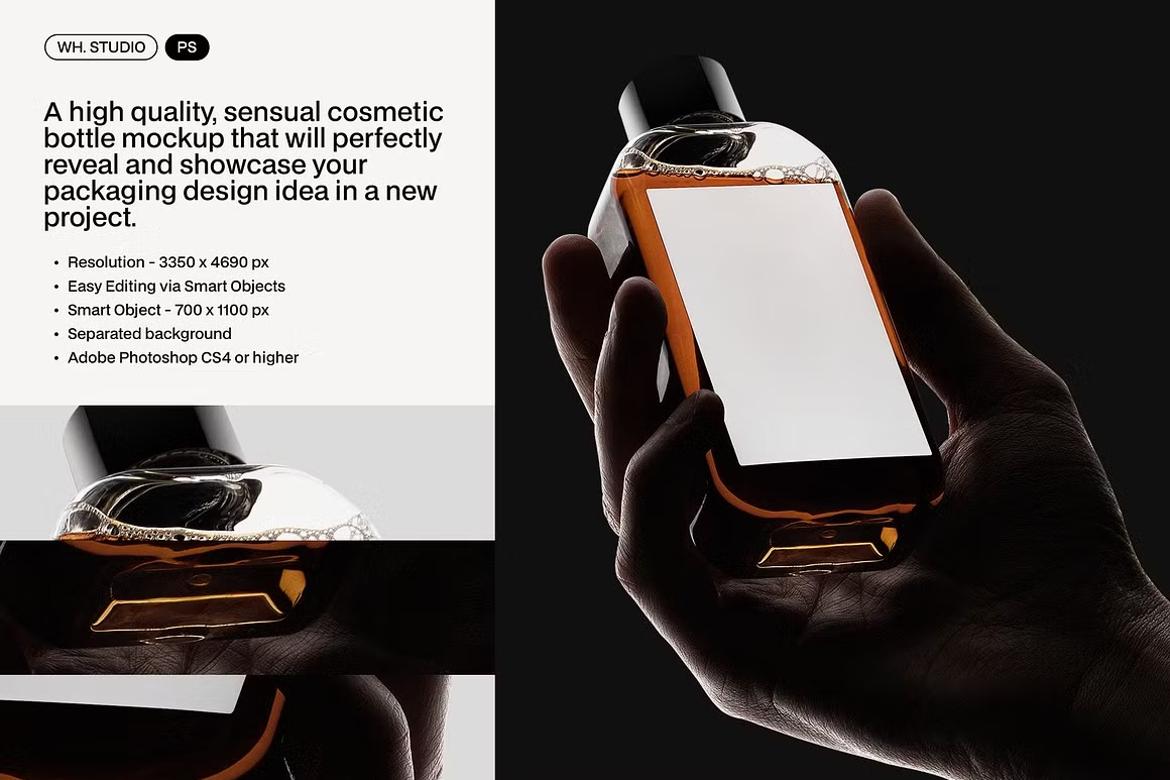 Cosmetic Bottle Mockup WH