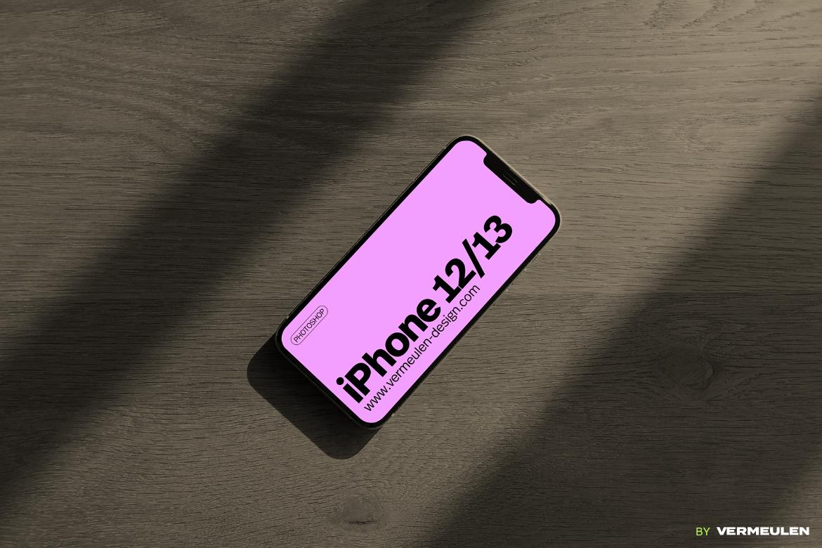 iPhone 12/13 realistic Mockup / W01|04