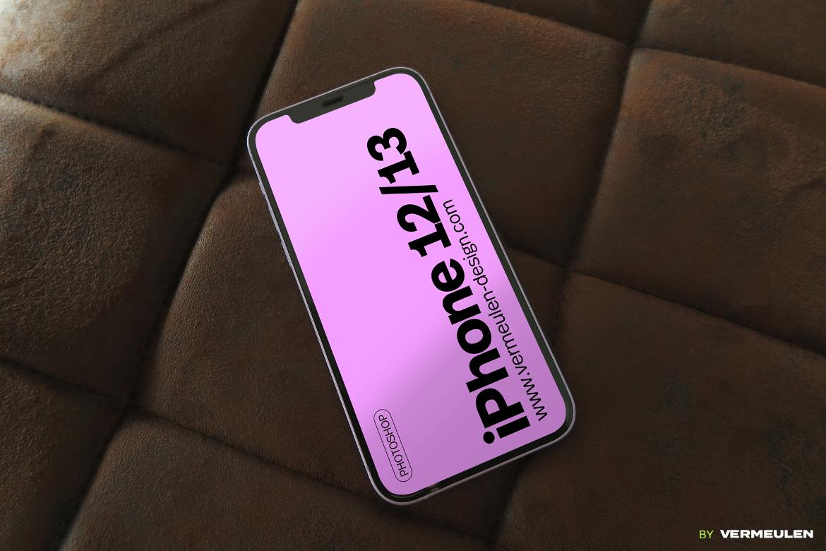 iPhone 12/13 realistic Mockup / W01|08
