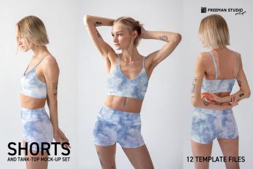 Shorts and Tank-Top Mock-Up Set