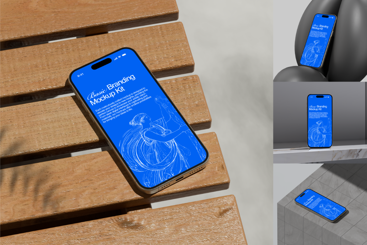 iPhone Mockup Bundle (Basic Branding Mockup Kit)