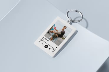 Personalized Song Keychain Mockup