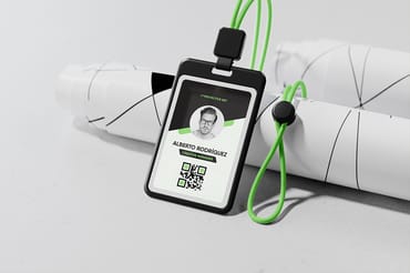 Strap ID Card Holder Mockup