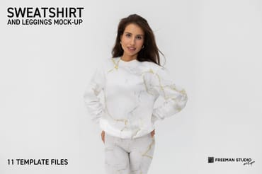 Sweatshirt and Leggings Mock-Up Set