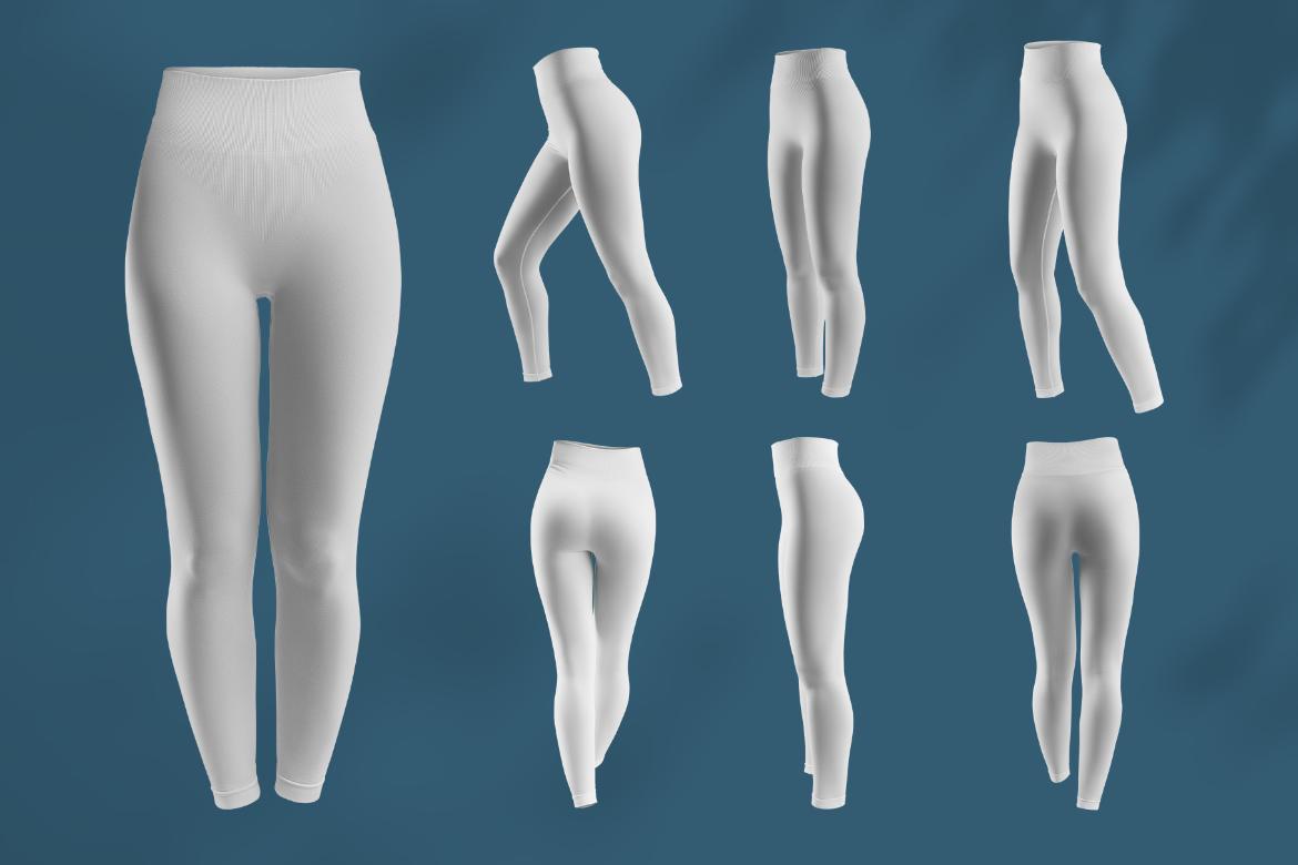 7 Mockups Sports Leggings With Wide Elastic Waist for Procreate