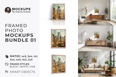 Framed Photo Mockups Bundle 01