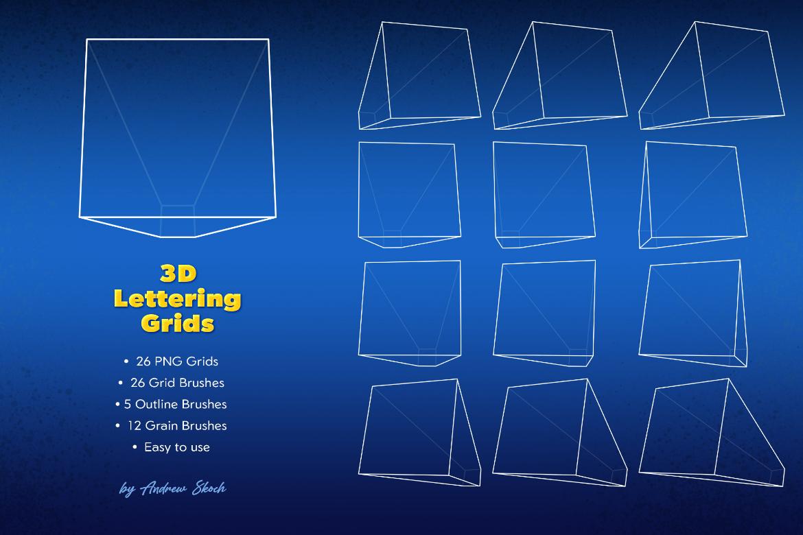 3D Lettering Grids and Brushes