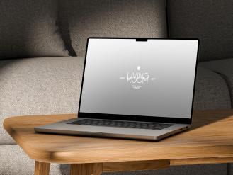 Macbook Pro 16 - Living Room Mockup