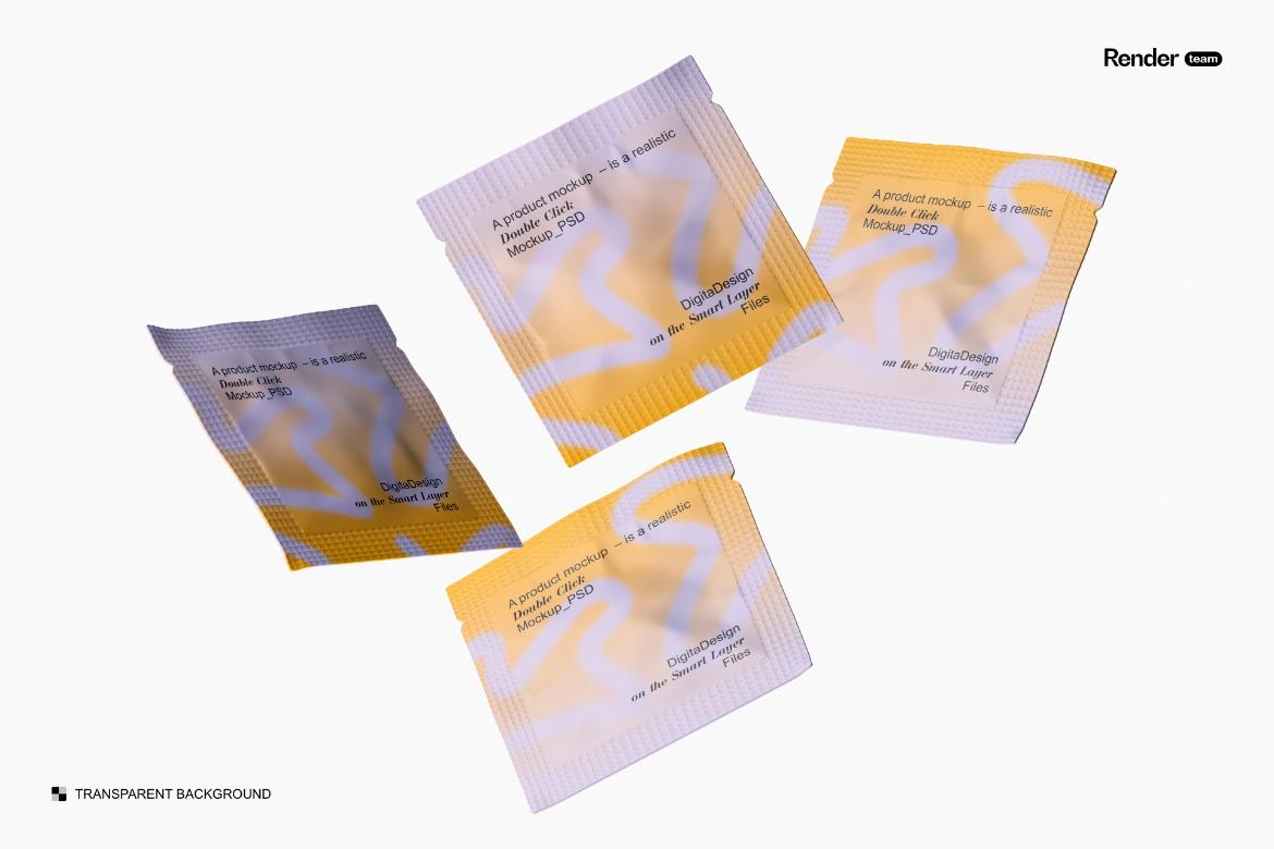 Stand-Up Pouch and Sachet Mockup Set