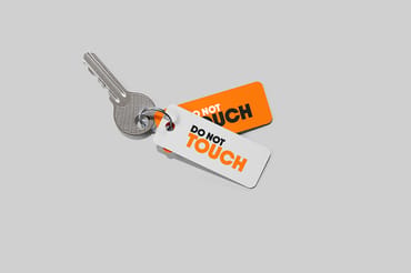 Key Tag with Ring Mockup