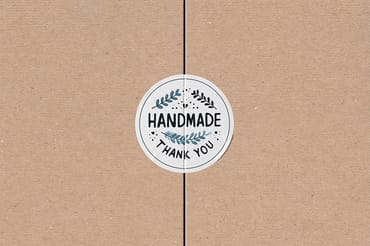 Round Glossy Glued Sticker Mockup