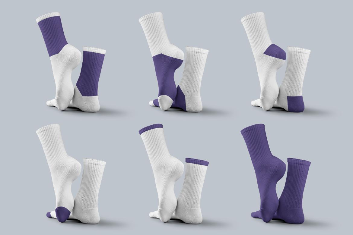 10 Mockups High Socks in the 3D Style