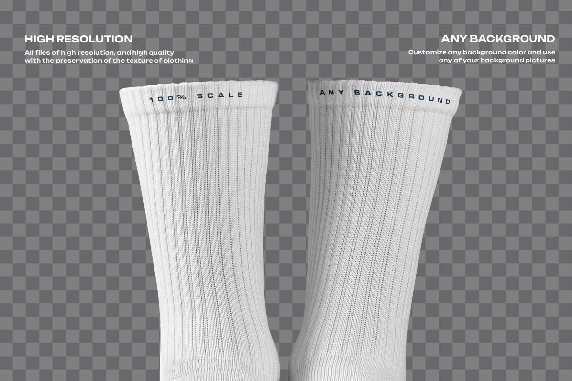 10 Mockups High Socks in the 3D Style