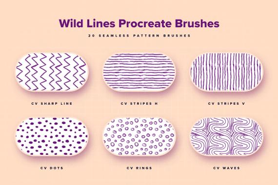 Wild Lines Procreate Brushes