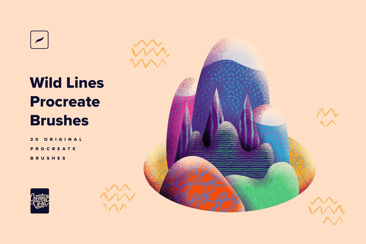 Wild Lines Procreate Brushes