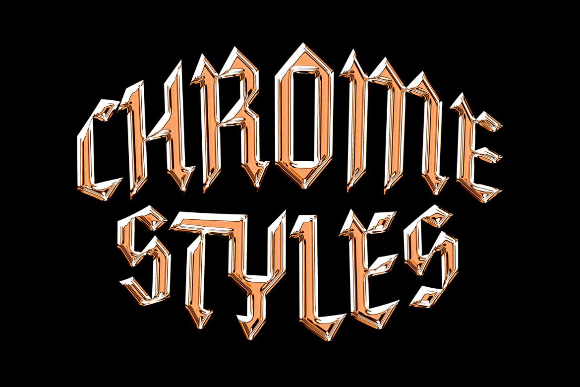 Galactic Chrome Text Styles