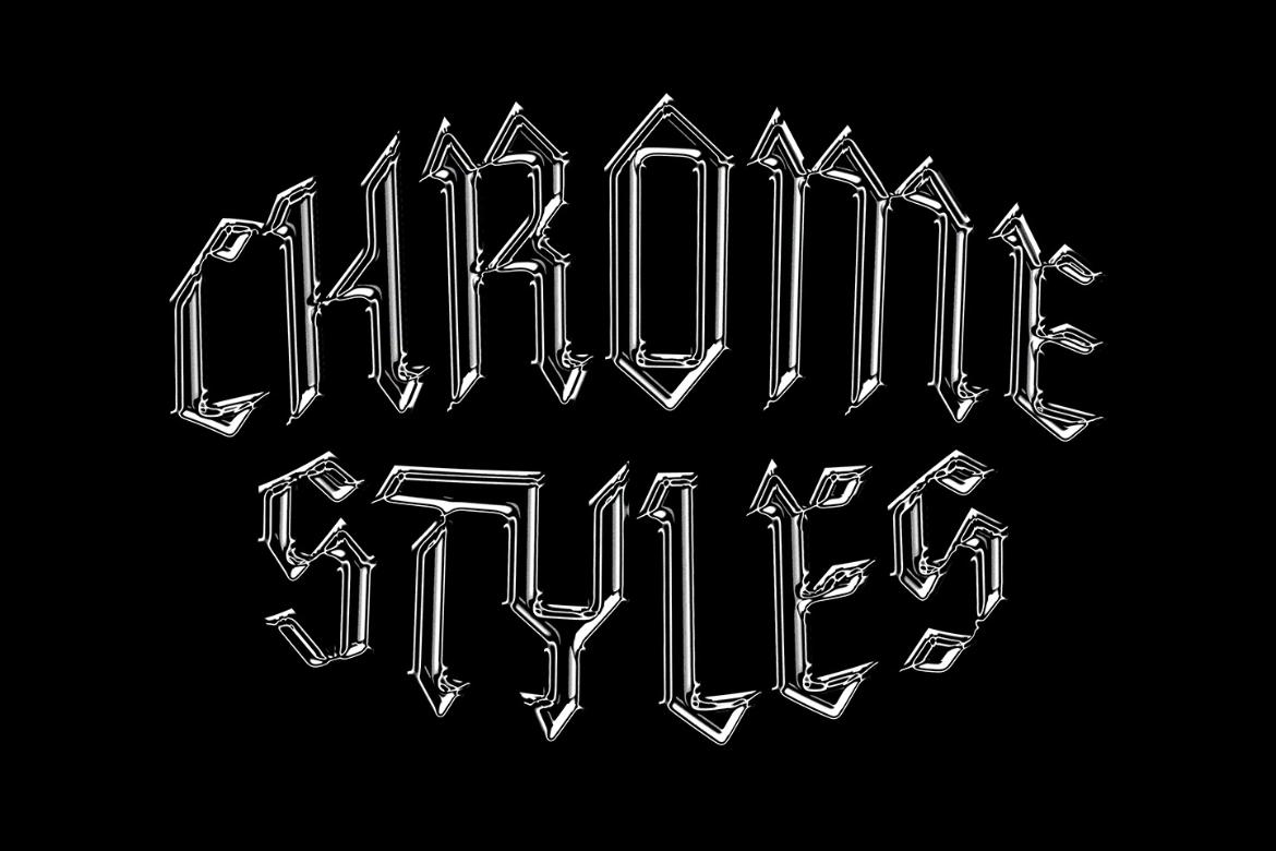 Galactic Chrome Text Styles