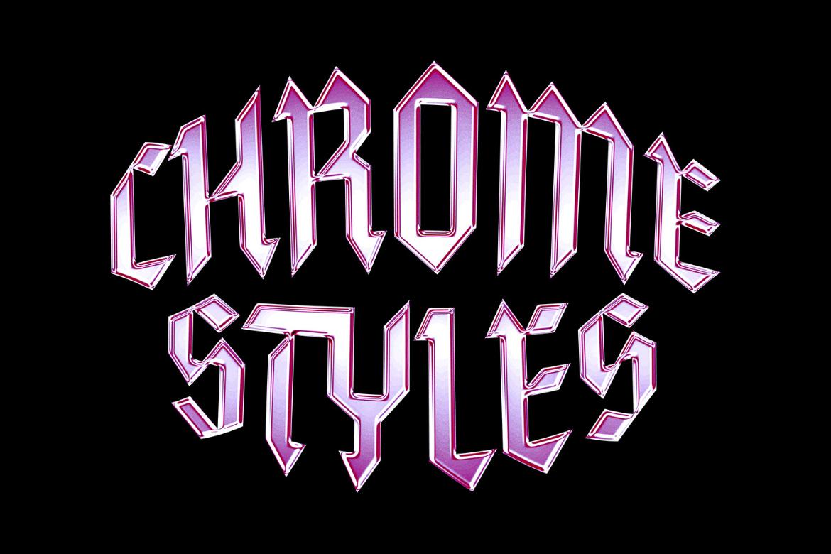 Galactic Chrome Text Styles