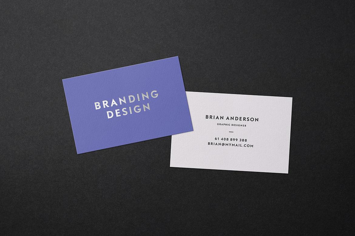 Scattered Business Cards Mockup
