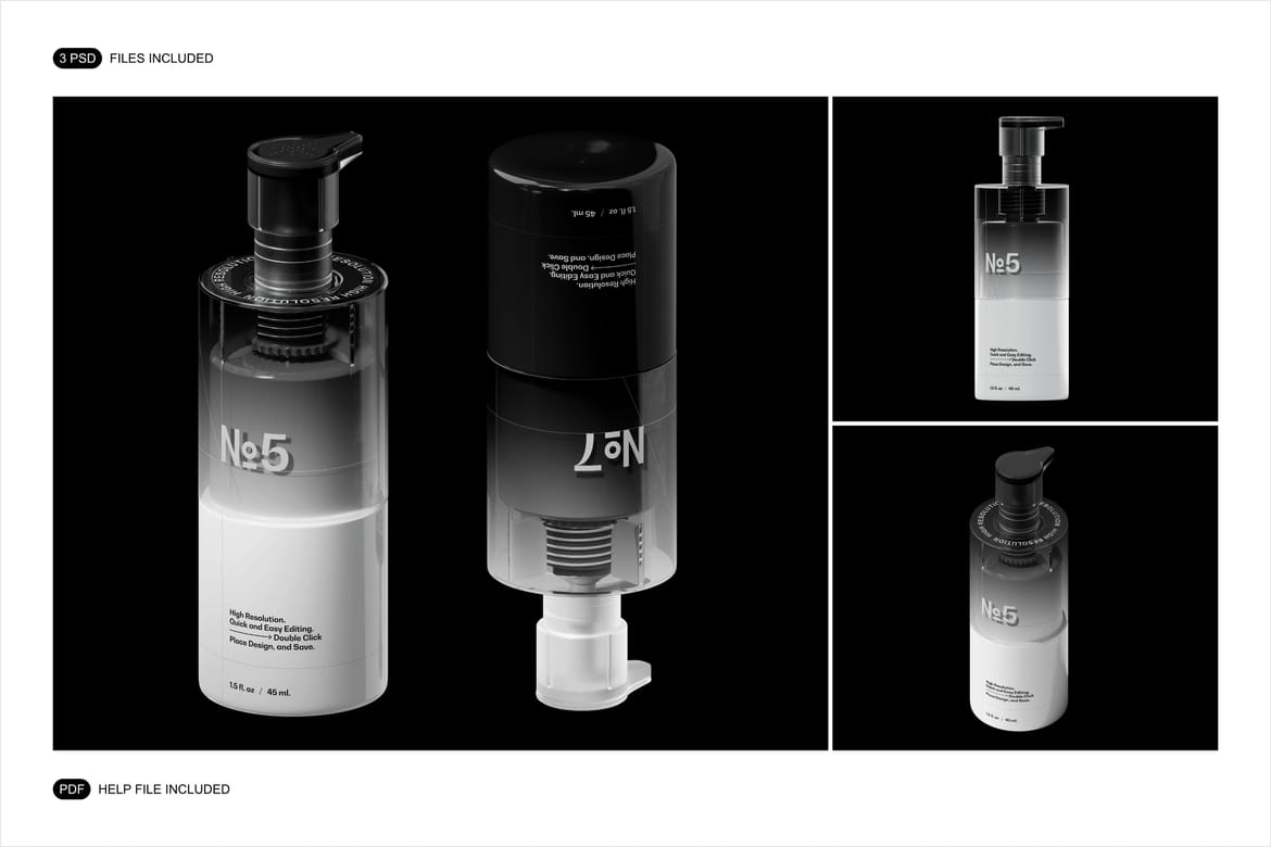 Dispenser Bottle Mockup