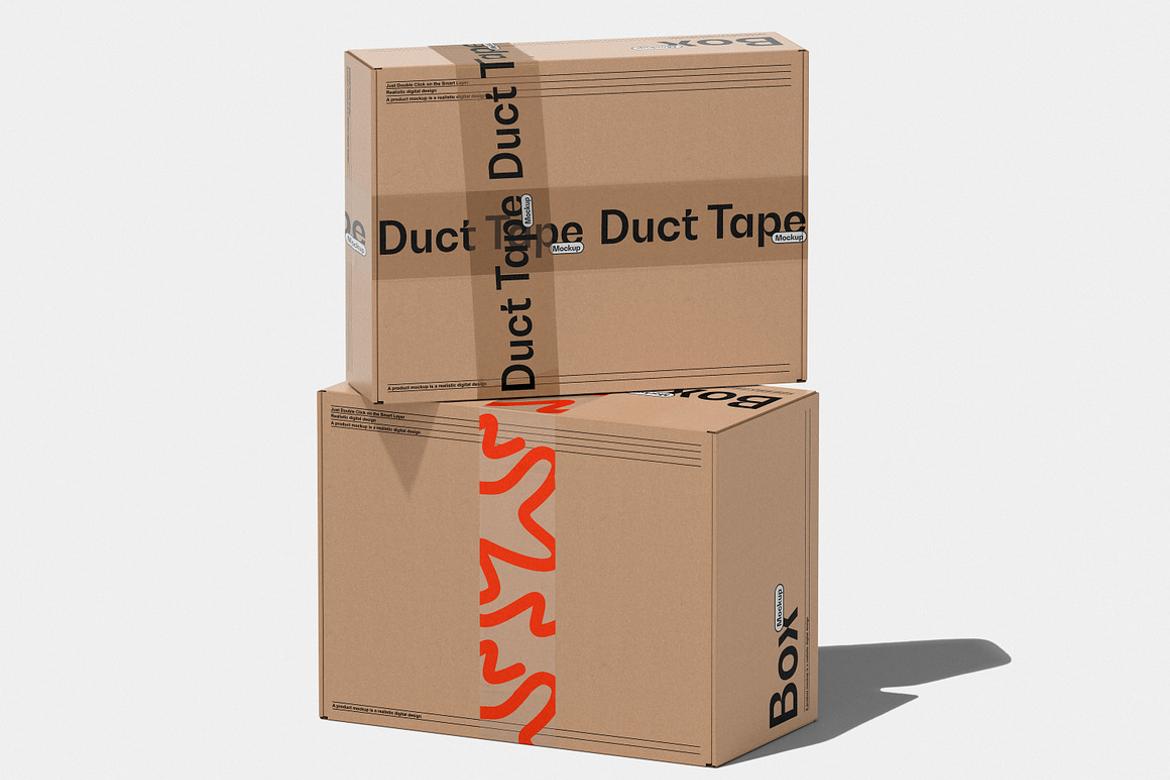 Parcel Boxes & Duct Tapes Mockup