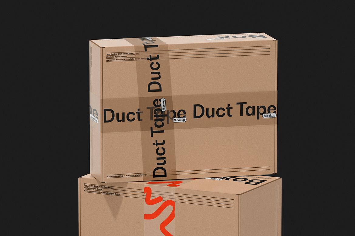 Parcel Boxes & Duct Tapes Mockup