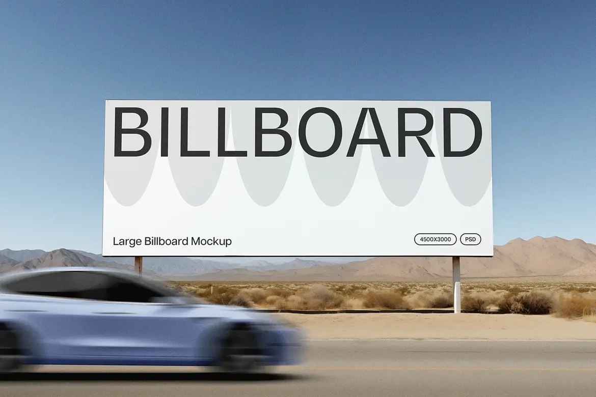 Road Billboard Mockup