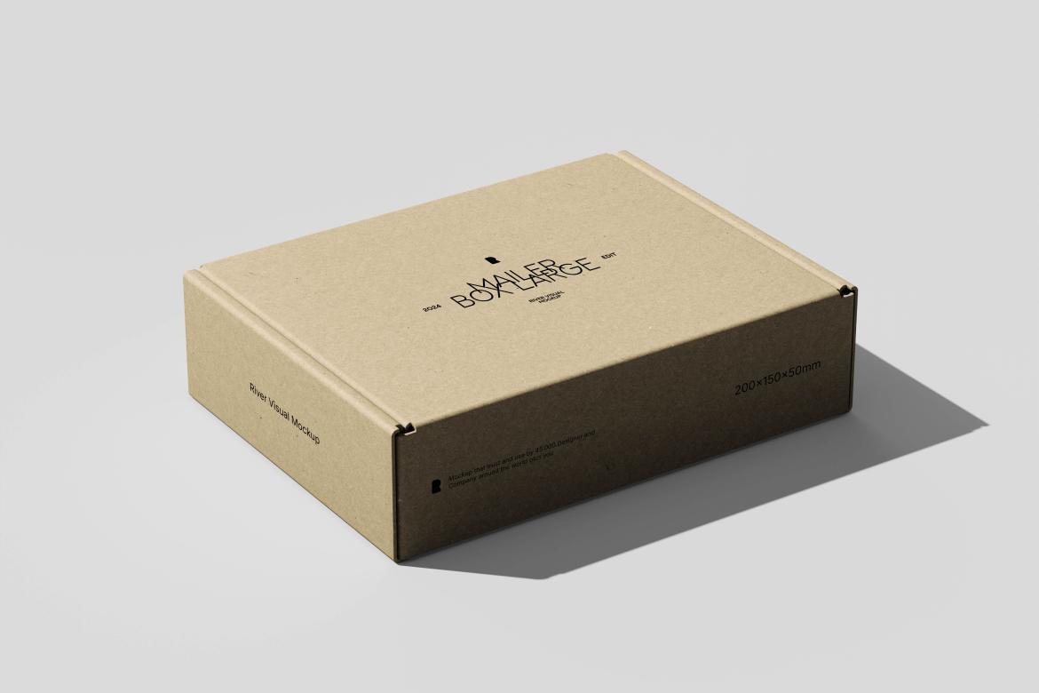 Mailer Box Large Size Packaging Mockup