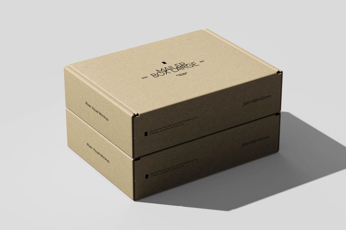Mailer Box Large Size Packaging Mockup