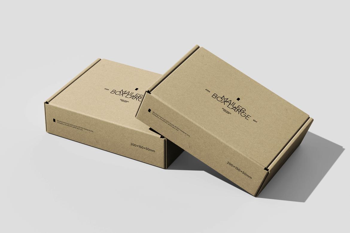 Mailer Box Large Size Packaging Mockup