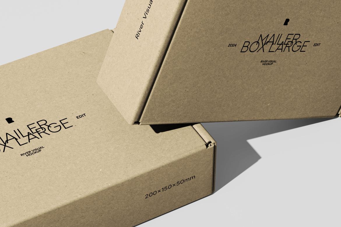 Mailer Box Large Size Packaging Mockup