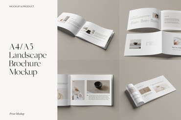 A4/A5 Landscape Brochure Mockup
