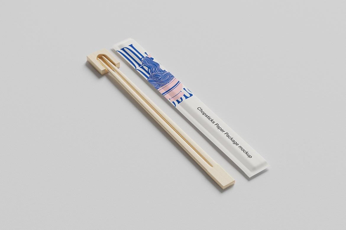 Chopsticks Paper Package Mockup
