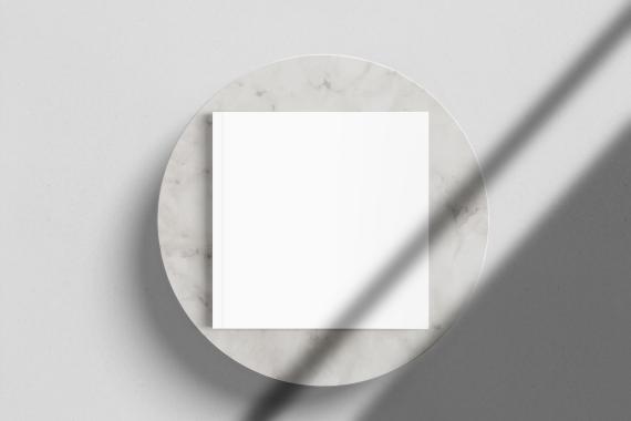 Square Magazine with Shadow Mockup