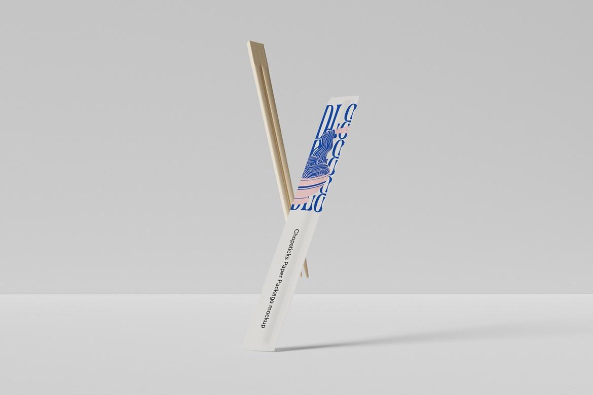 Chopsticks Paper Package Mockup