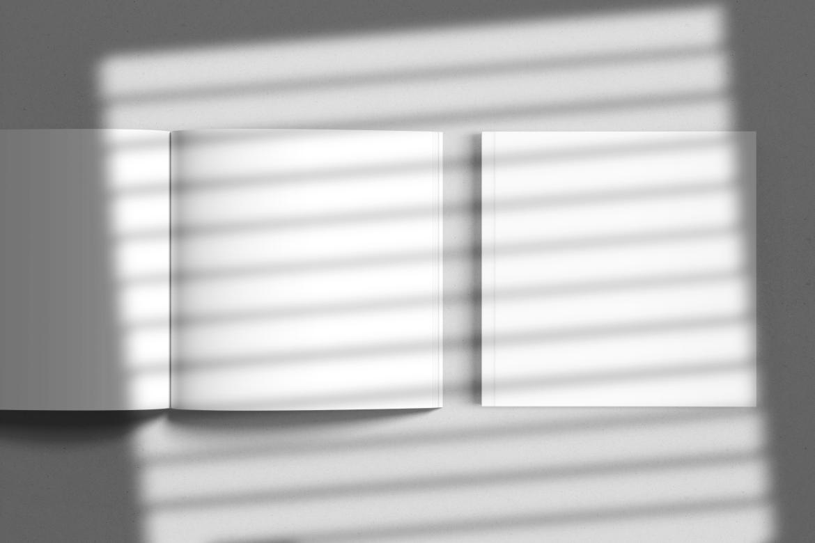 Square Magazine with Shadow Mockup