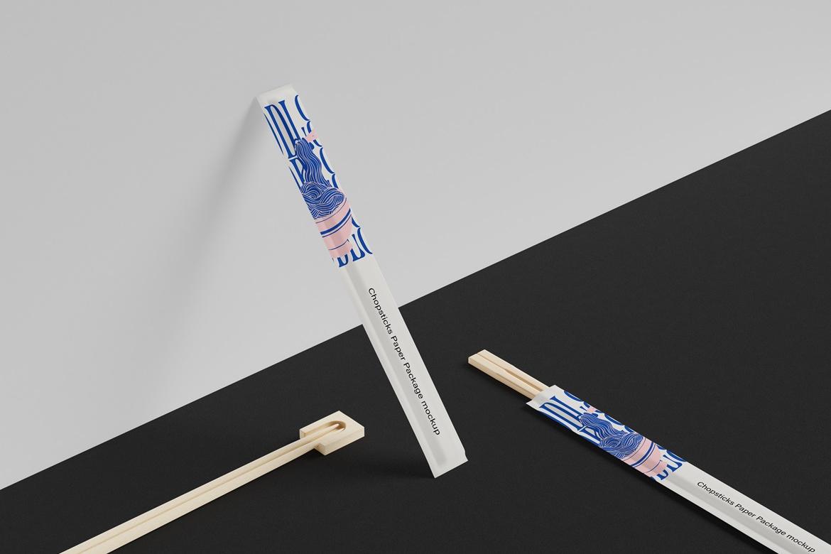 Chopsticks Paper Package Mockup