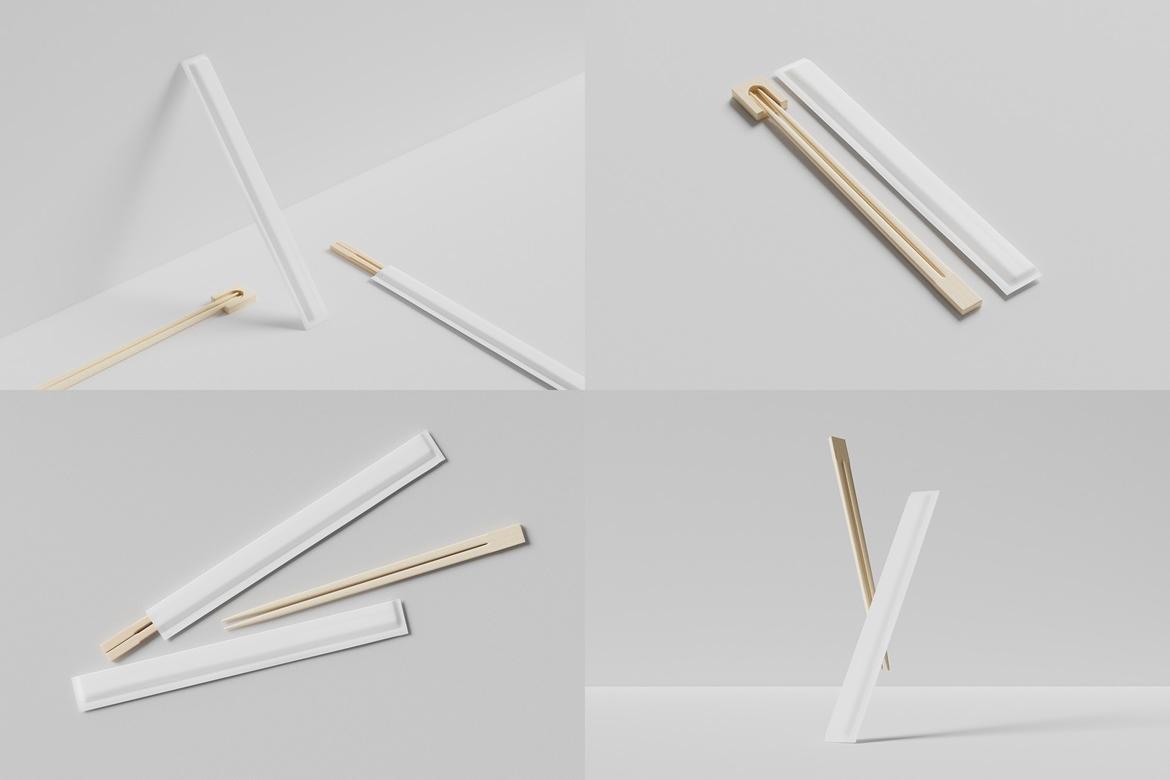 Chopsticks Paper Package Mockup