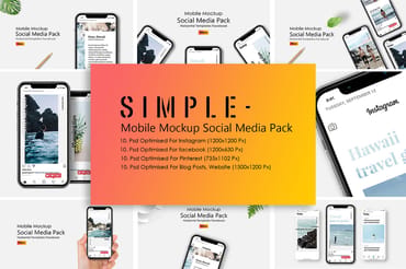 IPhone Mockup Social Media Scenes