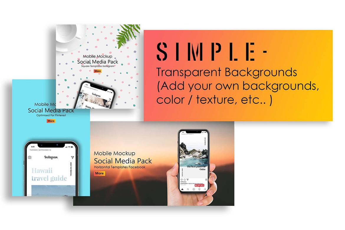 IPhone Mockup Social Media Scenes