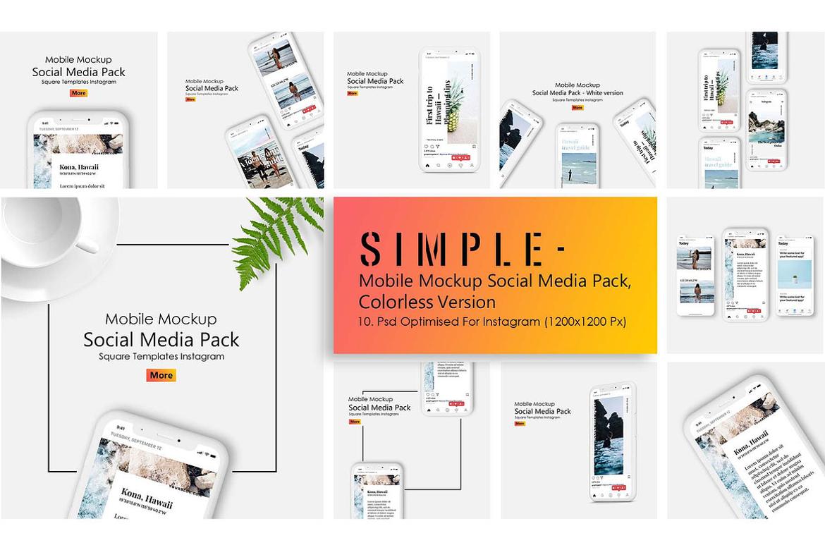 IPhone Mockup Social Media Scenes