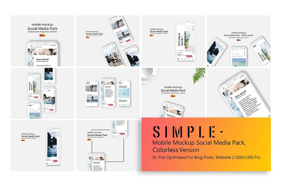 IPhone Mockup Social Media Scenes