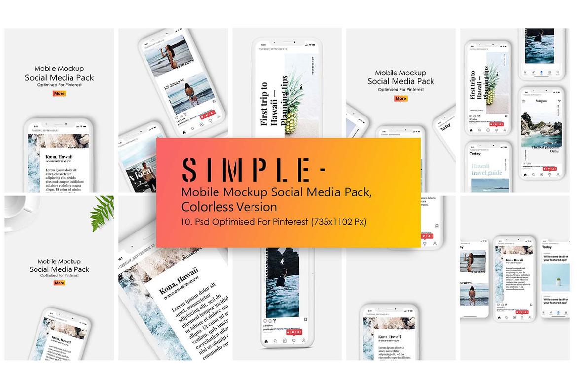 IPhone Mockup Social Media Scenes