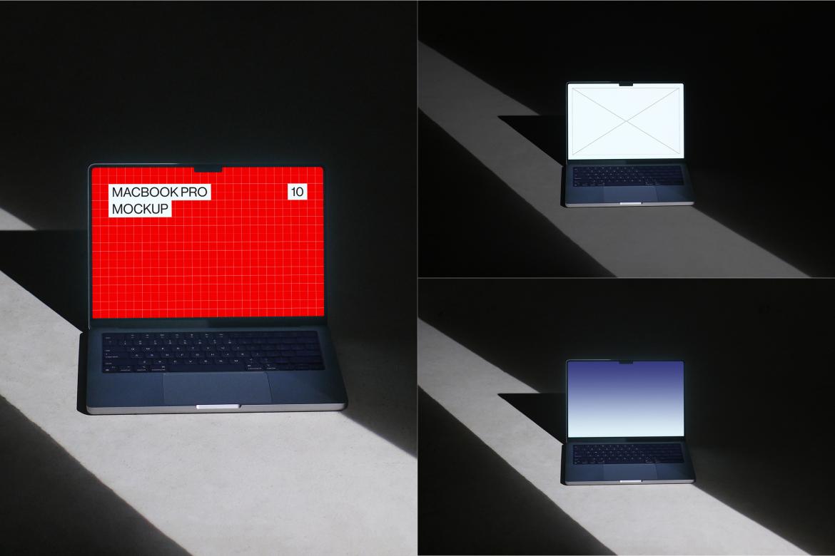 10 Macbook Pro Mockups Bundle